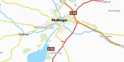 Mullingar Dublin Stadtplan