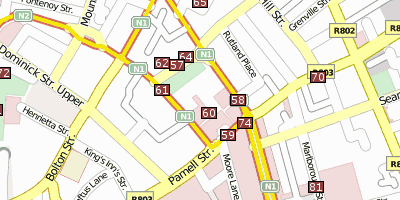 Stadtplan Parnell Square Dublin